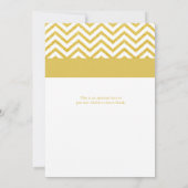モダンChevronホワイトと金ゴールド結婚式招待状 招待状 (裏面)