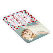 モダンChevron Merry Christmas Photo マグネット (右側)