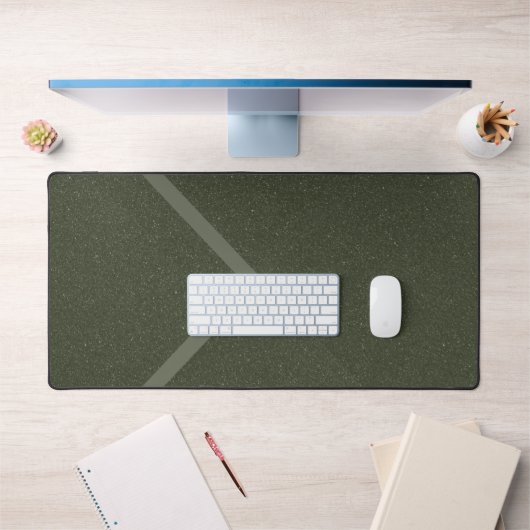 モダンChevron Moss Green Desk Mat – カスタマイズ可能 デスクマット (オフィス1)