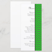 モダンChevron Neon Green/Grayのメ結婚ニュー メニュー (正面/裏面)