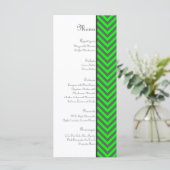 モダンChevron Neon Green/Grayのメ結婚ニュー メニュー (スタンド正面)