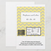 モダンChevron Yellow/Gray's 結婚 Candy Wrapper (正面/裏面)