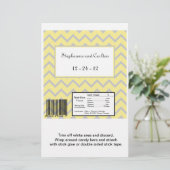 モダンChevron Yellow/Gray's 結婚 Candy Wrapper (スタンド正面)