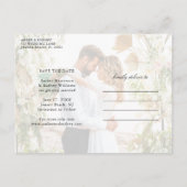 モダンChic日付写真を保存 案内ポストカード (裏面)