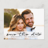 モダンChic日付写真を保存 案内ポストカード (正面)