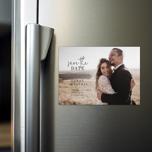 モダンChic Photo Save the Date マグネット招待状