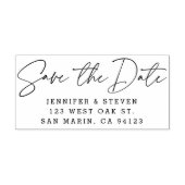 モダンChic Statement日付の保存差出人住所 セルフインキングスタンプ (デザイン)