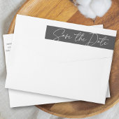 モダンChic Statement日付の保存差出人住所 ラップアラウンドラベル