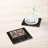 モダンChicago Skyline 3 Photo Collage卒業 スクエアペーパーコースター (インサイチュ)