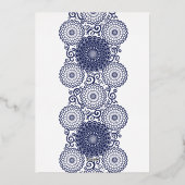 モダンChinoiserieホイル4th誕生日招待状 箔招待状 (裏面)