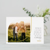 モダンChristmasのエレガント写真 箔シーズンカード (立ち正面)