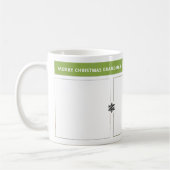 モダンChristmas祖父母3枚 コーヒーマグカップ (左)