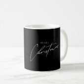 モダンChristmas Black and White Coule photo コーヒーマグカップ (正面右)