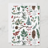 モダンChristmas Botanical Square Folies 1写真 シーズンカード (裏面)