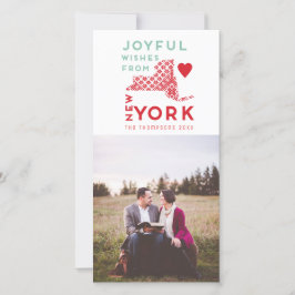 モダンChristmas Joyful wishes from New York Photo シーズンカード