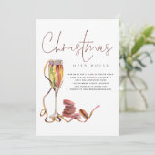 モダンChristmas Open Houseスクリプト 招待状 (スタンド正面)