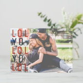 モダンCHRISTMAS PHOTO CARD LOL not Ho Ho シーズンカード (スタンド正面)