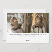 モダンChristmas PHOTO Greeting シーズンカード (裏面)