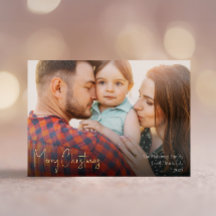 モダンChristmas Scriptフルフォト金ゴールド