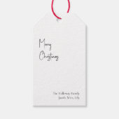 モダンChristmas Script Family ギフトタグ (正面)