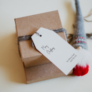 モダンChristmas Script Family ギフトタグ