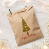 モダンChristmas Tree Customizable フェイバーバッグ (クリップ留めされた状態)