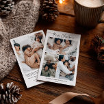 モダンChristmas Winter 4-Photo Script シーズンカード<br><div class="desc">冬のデザインをフィーチャーするこのミニマルモダンリストのクリスマスカーお洒落ドで暖かい休日の挨拶を送インスパイアる。きれいな白い背景は4つのフォトスロットをハイライトし、レイアウトで家族の思い出を表示するのに最適スタイリッシュである。エレガントタイポグラフィ与えは、クラシックとお祝いの両方に理想的な季節のtouchをタイムレスにコンテンポラリー。今年のクリスマスと新年には、共有の愛と喜びへの素晴らしい方法は、友人や家族と。</div>