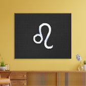 モダンChrome Like Leo Sign on snake skin キャンバスプリント (インサイチュ (リビング))