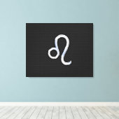 モダンChrome Like Leo Sign on snake skin キャンバスプリント (インサイチュ (ウッドフロア))