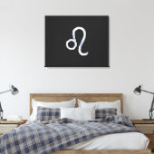 モダンChrome Like Leo Sign on snake skin キャンバスプリント (インサイチュ (寝室))