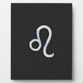 モダンChrome Like Leo Sign on snake skin フォトプラーク (正面)