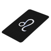 モダンChrome Like Leo Sign on snake skin マグネット (左側)