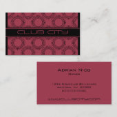 モダンCircular Caps Business Card、ピンク 名刺 (正面/裏面)