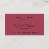 モダンCircular Caps Business Card、ピンク 名刺 (裏面)