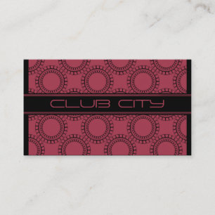 モダンCircular Caps Business Card、ピンク 名刺