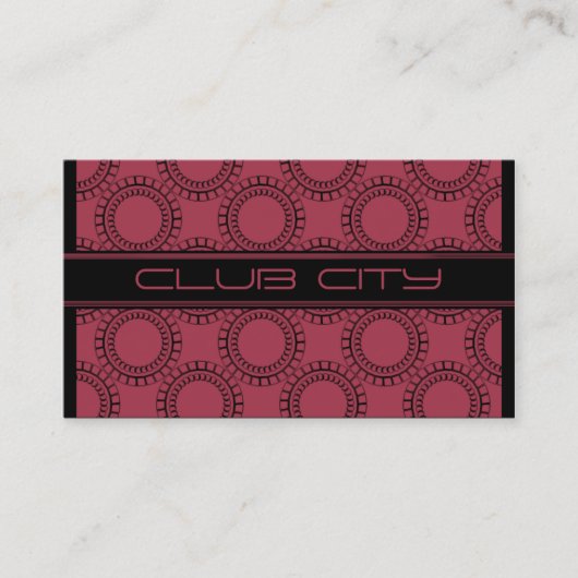 モダンCircular Caps Business Card、ピンク 名刺 (正面)