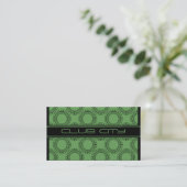 モダンCircular Caps Business Card、緑 名刺 (スタンド正面)