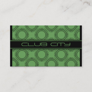 モダンCircular Caps Business Card、緑 名刺