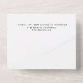 モダンClassiy Photo RSVPの結婚例 オールインワン招待状 (裏面)