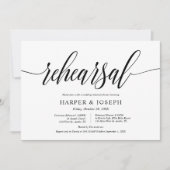 モダンClassy、結婚Reharsal and Dinner 招待状 (正面)