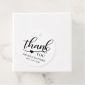 モダンClassy Black & Whiteの結婚Thank You フェイバータグ (インサイチュ)