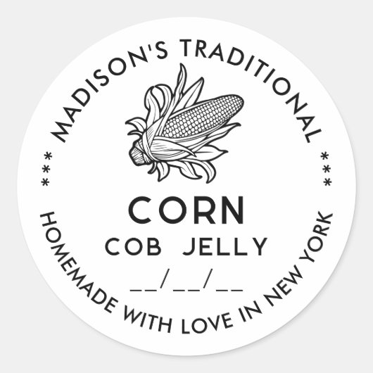 モダンcobシンボル付きコーンcobゼリーのステッカー ラウンドシール (正面)