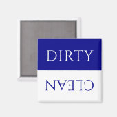 モダンCobalt Blue Dirty/Clean食洗機 マグネット (正面/裏面)