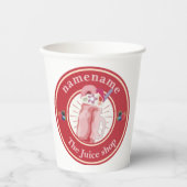 モダンCold Smoothiesフルーツジュース店名 紙コップ (正面)