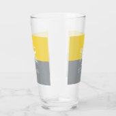 モダンColorblockの白フローラパーソナライズされた タンブラーグラス (右)