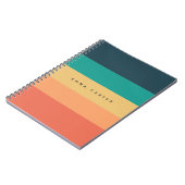 モダンColorblock水平モノグラストライプのム ノートブック (左側)