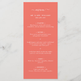 モダンCoral Minimalistのメ結婚ニュー メニュー