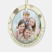 モダンCOVID-19我々検疫生き延び写真 セラミックオーナメント (左)