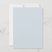 モダンCROSSバプテスマミニマルベビーブルー金ゴールドフォイルI 招待状 (裏面)