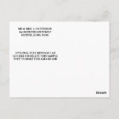 モダンCursiveの結婚写真ありがとう ポストカード (裏面)